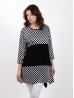 Sleeved Fashion Top W/ Polka Dots Pattern
